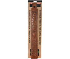 SADDLE MATE BASKET WEAVE BROWN LEATHER CUSHIONED GUN RIFLE SLING NEW