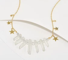 Kirks Folly Aurora Starlight Gold Tone Crystal Necklace