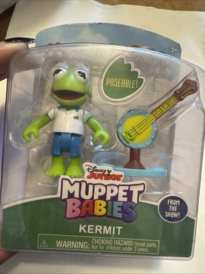 Disney Junior Muppet Babies Poseable Figure Playset KERMIT NIP Jim Henson Muppet