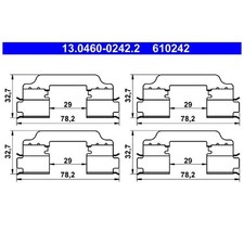 Zubehörsatz Bremsbeläge für Renault Kangoo BE KW0/1 FW0/1 Kangoo-Grand | 2415