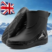 Wellington Rain Boots Mid Calf Waterproof Ankle Wellies Men Women Outdoor Shoes