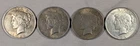 LOT OF 4 1922 P PEACE SILVER DOLLARS #57