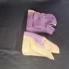 Lot 2 Happy Meal Dinosaur Hand Puppets McDonald's Vintage Disney Toys 2000
