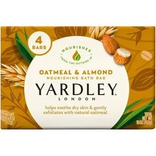 Yardley London Oatmeal Almond Nourishing Bath Bar 4 Count