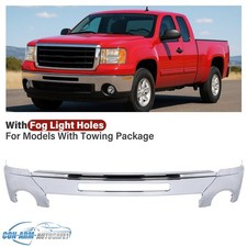 Front Bumper Face Bar For 07-13 Gmc Sierra 1500 Wfog Light Holes Split Style