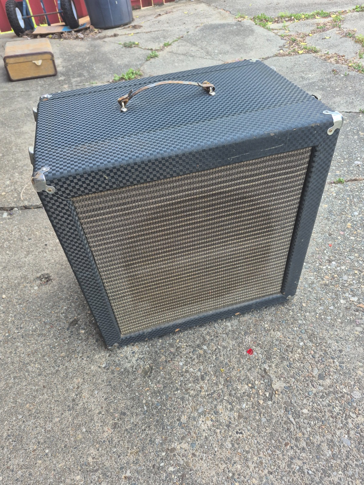 Original 1960s AMPEG  B15N  AMPLIFIER  AMP CABINET .ORIGINAL BLUE CHECKERBOARD