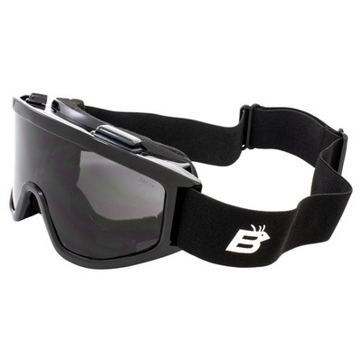 Birdz Eyewear Vulture Padded Motorcycle Safety Goggles for Men Black Frame w/