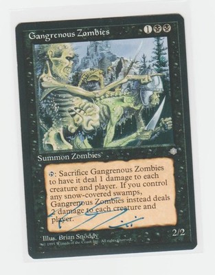 Magic the Gathering ~ Gangrenous Zombies ~ M/NM ~ Ice Age ~ Signed by Artist