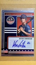 2023 Panini USA Baseball Stars & Stripes Gold /10 Kayson Cunningham Auto