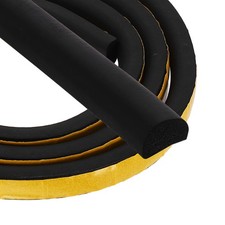 6.6FT Solid Rubber Weather Stripping, Self Adhesive EPDM Seal Strips