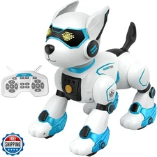 PeachLeaf Smart Robots Dog Toy for Kids, Programmable Interactive