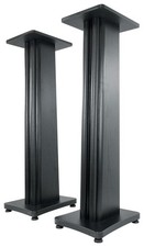 (2) Rockville SS36B Black Wood Grain 36" Speaker Stands Fits Samson MBT3