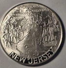 NEW JERSEY .925 Silver Round 3D  NEW JERSEY Round