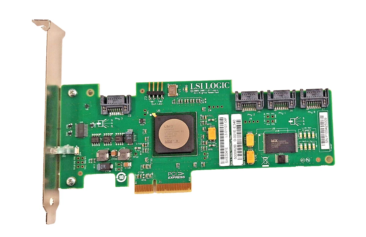 LSI LOGIC P-X-SAS-4P-G Card Controller RAID SAS x8 Express PCI 3Gb/s LSI New SCSI（SAS）カード SAS3442X 拡張カード