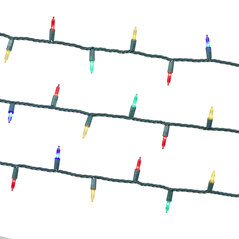 Indoor/Outdoor 100-Count LED Mini Christmas String Lights, Multicolor, 19.5', - Image 3 of 4