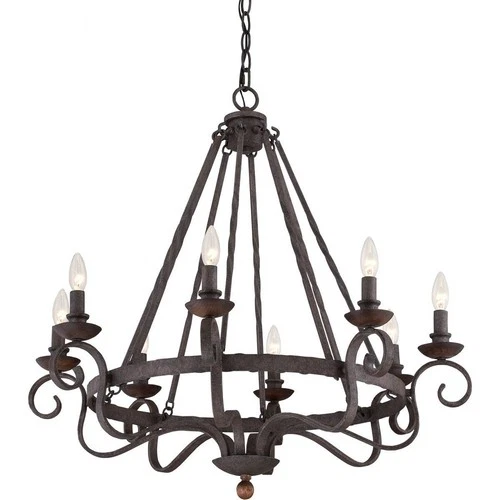 Noble Chandelier 8 Light Steel - 31 Inches high     -Traditional Installation - Picture 5 of 5