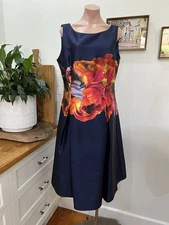 Jacques Vert  Fit N Flare Dress Mother Groom Bride Wedding Races Midi Size 14