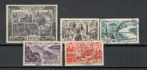 FRANCE - 5 USED STAMPS - ONE STAMP PERFIN - Mi.No. 861/65 - 1949/50. - Picture 1 of 2