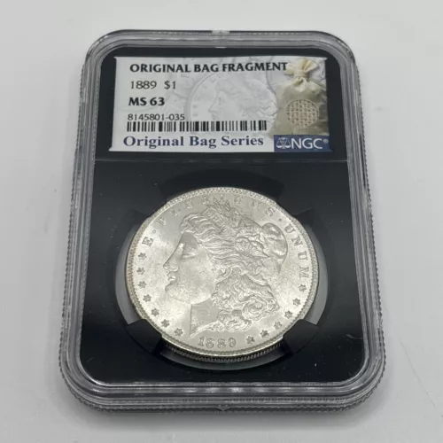 1889 $1 NGC Morgan Dollar Original Bag Fragment MS63
