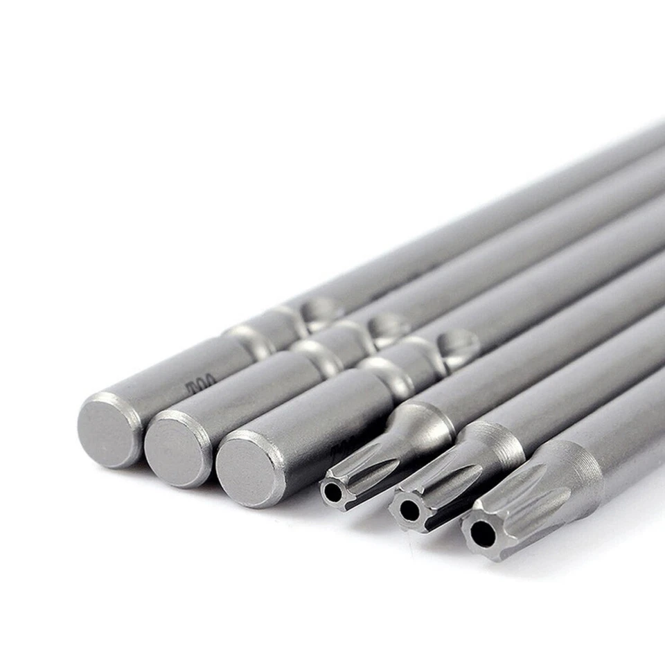 T4- T25 Torx Screwdriver Bit Set 5mm dia Hex Security Magnetic Head 60mm Long - Image 4 of 4