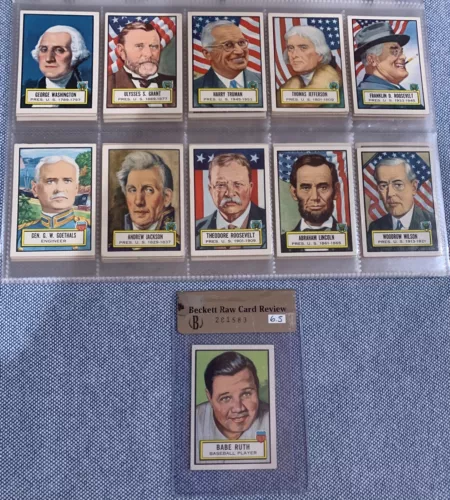 1952 Topps LOOK ‘n SEE Near Complete Series 1 Set (69/75)🔥Babe RUTH BGC Raw 6.5
