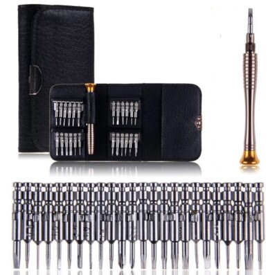 25 IN 1 Small MINI REPAIR PRECISION SCREWDRIVER TORX TOOL KIT SET CELL PHONE FIX