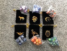 Polyhedral Dice Set With Velevt Bags