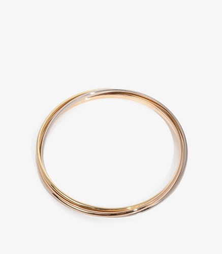 Cartier 18ct White, Yellow and Rose Gold Small Trinity Bangle - Picture 4 of 6