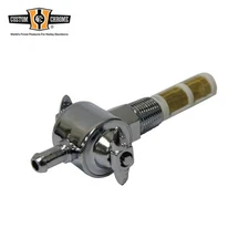 Chrome Wing Type Fuel Gas Valve Fit For Harley 3/8NPT Petcock Outlet 1955-74 XL