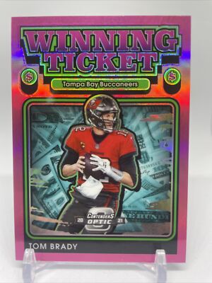 2021 Contenders Optic Tom Brady /75 Winning Ticket Insert Pink Prizm