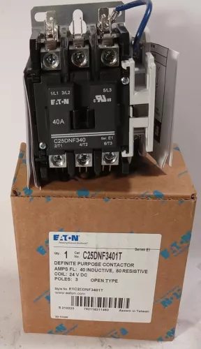 1 NEW EATON C25DNF3401T DEFINITE PURPOSE CONTACTOR NIB ***MAKE OFFER***
