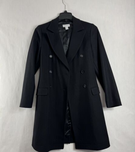 Karl Lagerfeld Woll-/Kaschmir-Mischmantel Damen Gr. 4 lang schwarz Karrierebekleidung - Bild 1 von 20