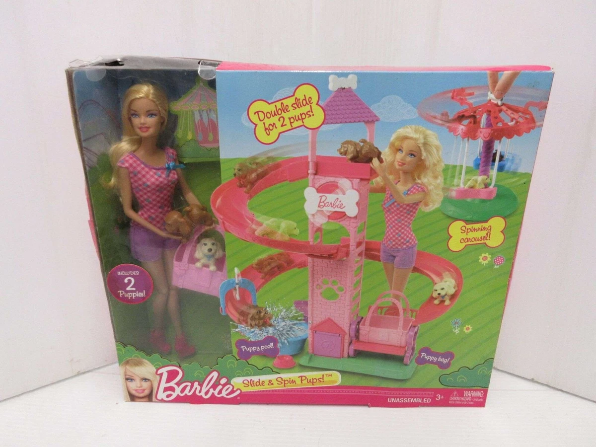 Barbie slide and spin puppy sale pool
