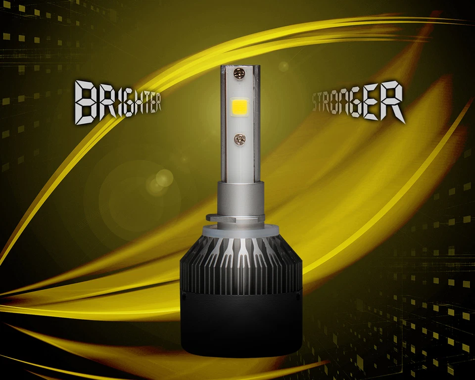 PAIR 80W 9000LM Flip COB Chip LED Light Kit JDM Yellow Bulbs - Headlight & Fog - Image 2 of 4