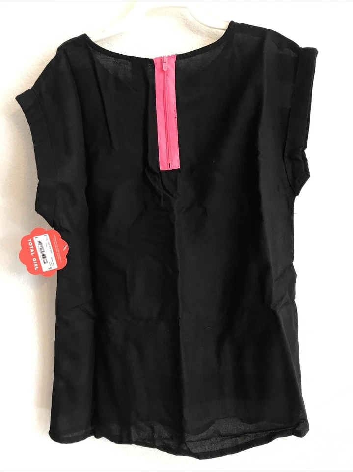 Camisa sin mangas Total negra/blanca para niña - talla L/10-12 Ret$28 (5hmbx-26A-5) Foto 3 de 4