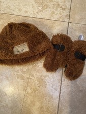 New Baby Gap Sherpa Hat And Mittens Size S-M