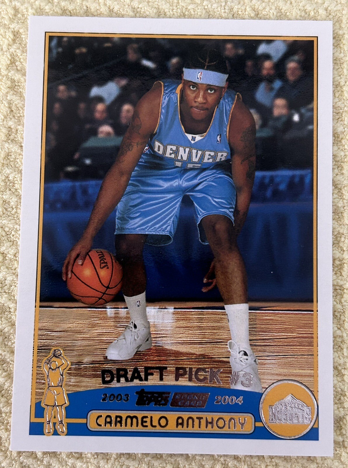 2003-04 Topps CARMELO ANTHONY ROOKIE Card Denver Nuggets RC Knicks Syracuse