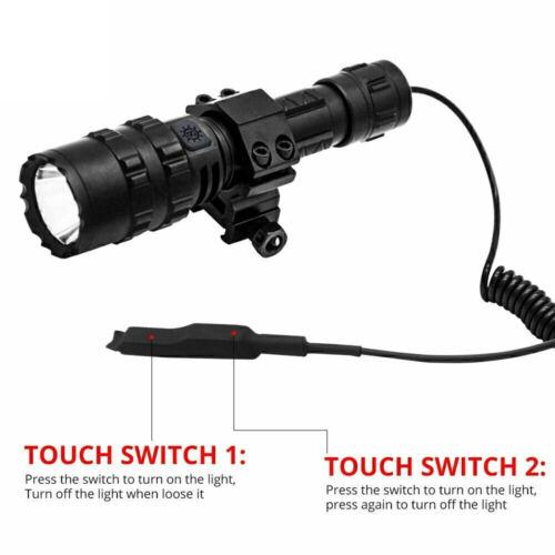 White Laser LED Flashlight Super Bright Torch Hunting Lamp +20mm Rail - Picture 5 of 11
