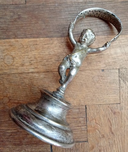 Jakubowsky&Jarra Zahnstock Halter aus Messing versilbert um 1900 - Bild 10 von 14