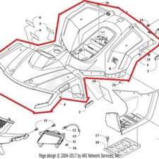 ARCTIC CAT ALTERRA 90 COMPLETE BODY PANEL REAR FRONT FENDER BLUE NEW OEM