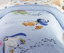 Pottery Barn Kids Disney Pixar Finding Nemo Quilt Full/Queen