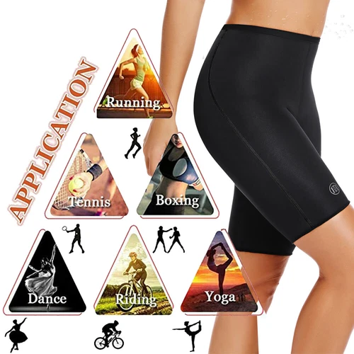 Women Fat Burning Sweat Sauna Pants Shorts Body Shaper Waist Trainer Weight Loss - Picture 7 of 22