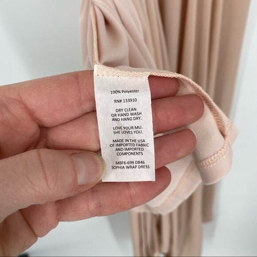 NWT Show Me Your MuMu Sophia Wrap Dress Dusty Blush Small bridesmaid gala - Picture 8 of 8