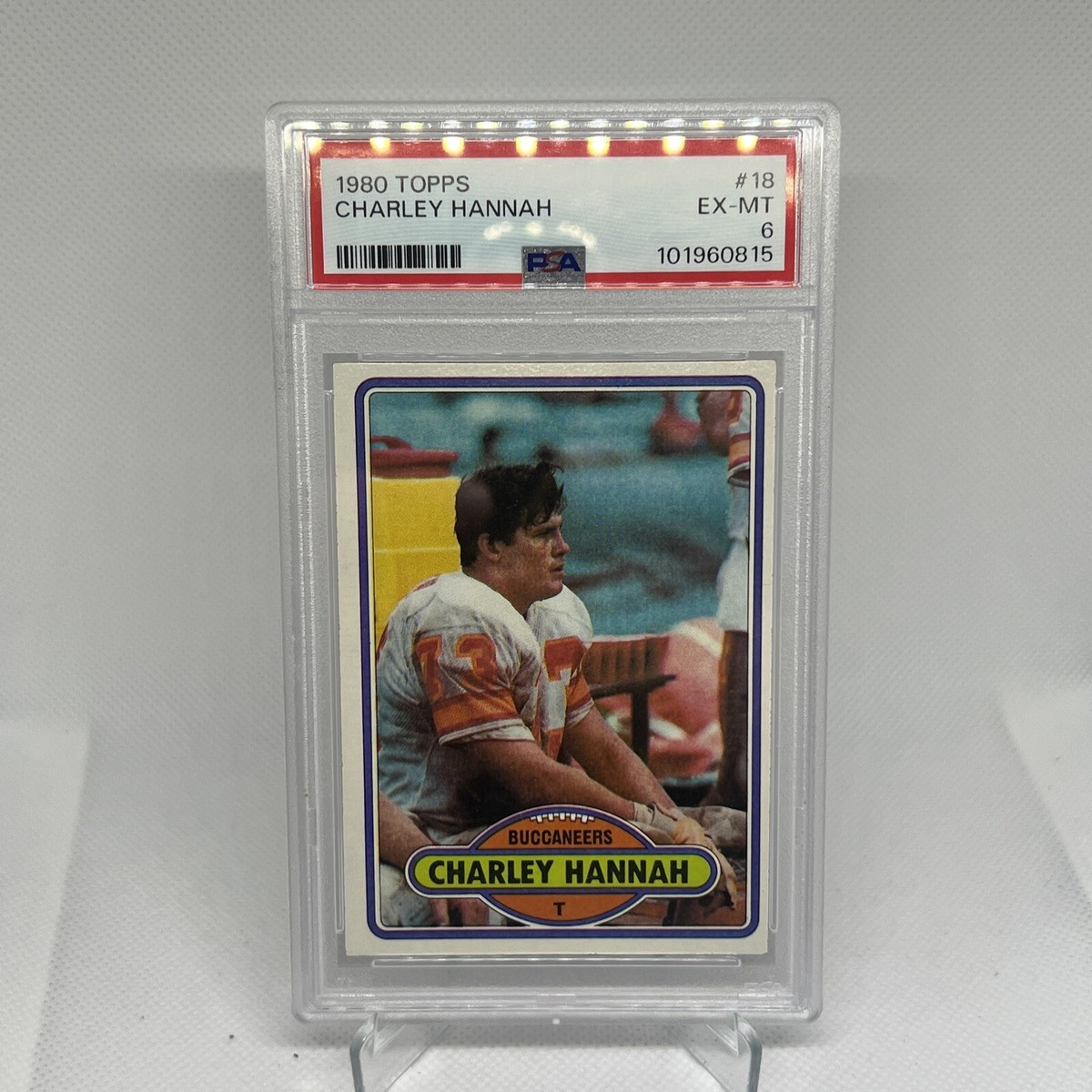 1980 Topps Charley Hannah #18 Tampa Bay - PSA 6 EX-MT | eBay