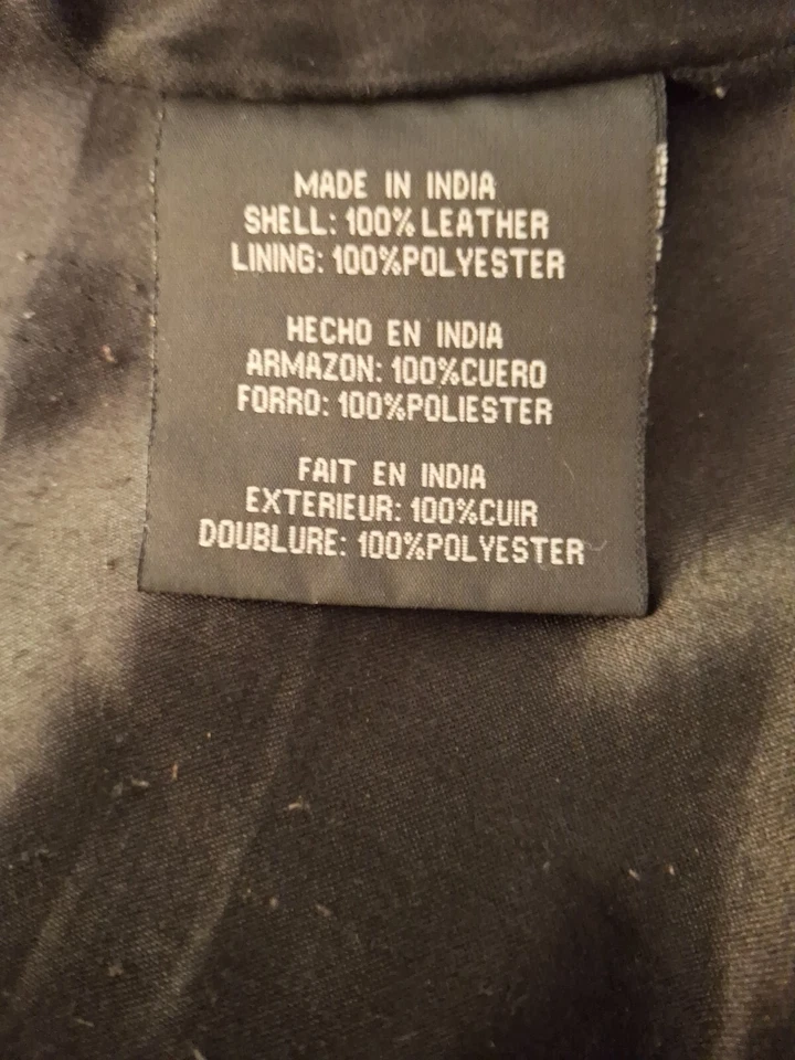 Colecciones KC, Abrigo 100% Cuero, XL, Hombre, Negro, Forro Interior 100% Poliéster Foto 4 de 4