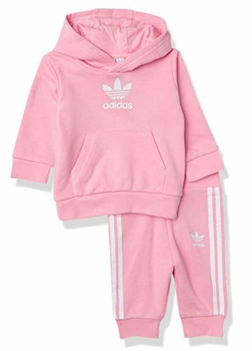 ADIDAS Originals Baby Trefoil Hoodie Set Pink Girl Size 6M Pants | eBay