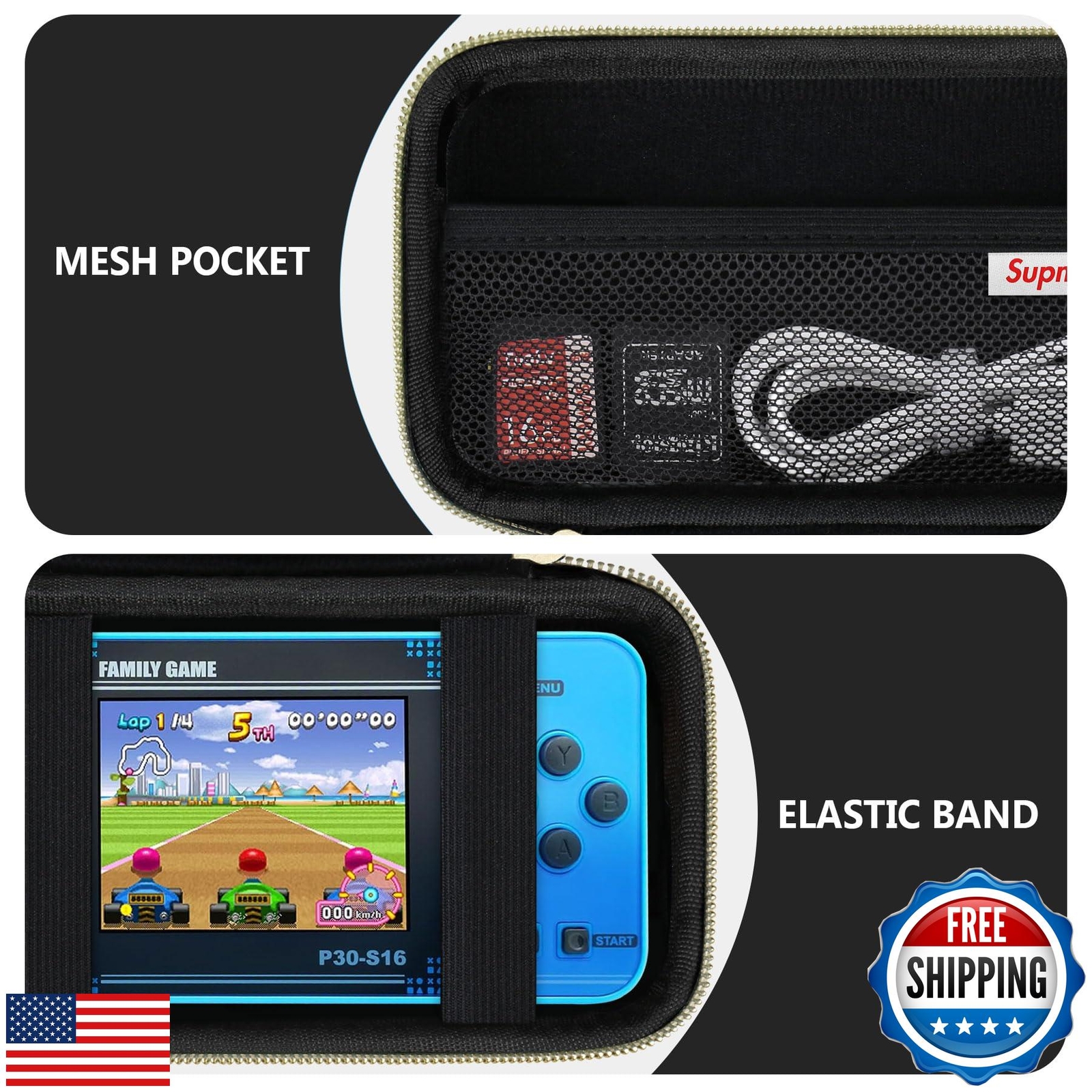 Supmay Carrying Case Compatible with WELLST·G Handheld Game for Kids -Preload