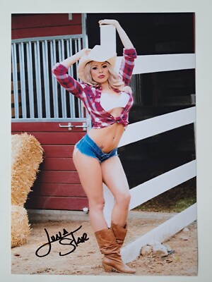 Luna Star Sexy Adult  Busty AVN Model signed 20x30 Foto Autogramm Autograph IP12