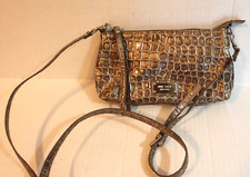 Borsa a tracolla/borsa da polso Nine West marrone chiaro modello rettile usata in ottime condizioni