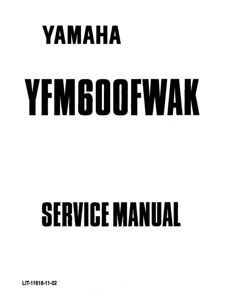 Manual de reparación de taller de servicio de perforación de 3 orificios 98 99 Yamaha YFM600 YFM600F Grizzly 600 Foto 2 de 4